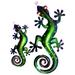 Wrought Studio™ Traditional Iron Gecko Wall Décor Metal in Green | 13 H x 7 W in | Wayfair VRKG6626 42674168