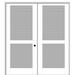 Barn Door - Verona Home Design Louvered Manufactured Wood Primed Louver Standard Door Manufactured Wood in Brown | 80 H x 60 W in | Wayfair