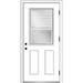 Verona Home Design Internal Grilles Glass Primed Steel Prehung Front Entry Door Metal | 80 H x 30 W x 1.75 D in | Wayfair ZZ364721L