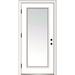 Verona Home Design Clear Glass Primed Steel Prehung Front Entry Door Metal | 80 H x 32 W x 1.75 D in | Wayfair ZZ364630R