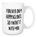 Wrought Studio™ Cutts Forever Only Happens Once So I Want it w/ You Coffee Mug Ceramic in Black/Brown/White | 4.62 H in | Wayfair