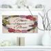 East Urban Home 'Home Sweet Home Butterfly Floral Wreath' Textual Art on Wood in Brown/Gray/Red | 10 H x 20 W x 0.78 D in | Wayfair