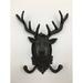 Millwood Pines Zev Moose Head Wall Hook Metal in Black/Gray | 8 H x 10.5 W x 4 D in | Wayfair F952F2FB750947928EF2972219DFE9BC