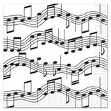 The Party Aisle™ Music Notes Luncheon 6.75" Paper Disposable Napkins in Black/White | Wayfair BF43024084F540F385B51370338D18F1