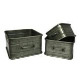 Gracie Oaks Pollark File Drawer 3-Piece Metal Planter Box Set Metal | 5.2 H x 8.75 W x 8.75 D in | Wayfair 2BE3C932038B47A28ADF70682B31163C