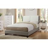 Wildon Home® Barina Solid Wood & Upholstered Platform Bed Metal in Gray/White | 46 H x 60 W x 80 D in | Wayfair C32A2955090F40D7A68EF555284B8283