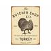 Gracie Oaks The Butcher Shop Vintage Metal Wall Décor Metal in Black/Brown/Gray | 16 H x 12 W in | Wayfair 50D6826C535241E0A3E002E0D18FA4FE