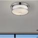 Wade Logan® Attah 3 - Light 15.75" Simple Drum Flush Mount Glass in Gray/White | 6.25 H x 15.75 W x 15.75 D in | Wayfair