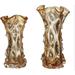 Highland Dunes Sandie 2 Piece Table Vase Set Glass in Brown | 13.75 H x 7 W x 7 D in | Wayfair 96B3081A56044E8B81DB0C11F0D2277B