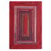 Red 20 x 0.5 in Area Rug - Millwood Pines Mont Geometric Handmade Braided Crimson Area Rug Nylon/Wool | 20 W x 0.5 D in | Wayfair
