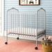 Gemma Violet Cardin Mini Portable Crib w/ Mattress Metal in Gray | 39.25 H x 24.25 W in | Wayfair 0920A6610F634E3BA72BEAE4B706F52B