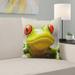 East Urban Home Frog Throw Pillow Polyester/Polyfill/Microsuede | 18 H x 18 W x 3 D in | Wayfair 5FF93347C8F542BD9A40824CC2C14C99