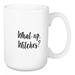 Wrought Studio™ Coffield What Up, Witches Coffee Mug Ceramic in Black/Brown/White | 4.62 H in | Wayfair B5DF2D3716954ABF8E02ED0D39CBE356