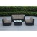 Latitude Run® Billyjo Wicker 4 - Person Seating Group w/ Cushions - No Assembly Synthetic Wicker/All - Weather Wicker/Wicker/Rattan in Black | Outdoor Furniture | Wayfair