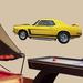 Wallhogs Mustang Coupe Wall Decal Canvas/Fabric in Black/Yellow | 14 H x 48 W in | Wayfair vcl11-t48