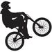 Wallhogs BMX Silhouette I Wall Decal Canvas/Fabric in Black | 23 H x 24 W in | Wayfair spt56-t24