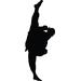 Wallhogs Martial Arts Kicking III Silhouette Wall Decal Canvas/Fabric in White | 36 H x 13.5 W in | Wayfair martial8-t36