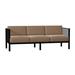 Woodard Jax Patio Sofa Metal/Sunbrella® Fabric Included in Black | 25.5 H x 76.5 W x 28.25 D in | Wayfair 2J0020-92-27Y