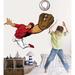 Wallhogs Winn Fly Ball Wall Decal Canvas/Fabric in Brown/Red | 46.5 H x 48 W in | Wayfair winn3-t48