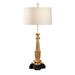 Wildwood 40" Gold Leaf/Black Table Lamp Silk/Composite in White/Brown | 40 H x 10 W x 7.8 D in | Wayfair 23311