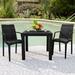 Winston Porter Quade Stacking Patio Dining Chair Wicker/Rattan in Black | 35 H x 16 W x 18.5 D in | Wayfair B1D76F0E47FC444A85692C131975C200