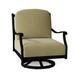 Woodard Casa Swivel Outdoor Rocking Chair in Black/Brown | 35.75 H x 29.5 W x 34 D in | Wayfair 3Y0477-92-27Y