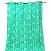 Winston Porter Macdonald 100% Cotton Paisley Semi-Sheer Grommet Single Curtain Panel 100% Cotton in Green/Blue/White | 84 H in | Wayfair