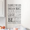 WallPops! Family Rules Wall Decal Vinyl in Black | 34.5 H x 39 W in | Wayfair WPK2491