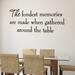 Winston Porter Griffeth The Fondest Memories are Made When Gathered Around the Table Wall Decal Vinyl in Black/Gray | 10 H x 22 W in | Wayfair