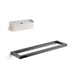 WS Bath Collections Gerla 2 Piece Bathroom Hardware Set Metal in Gray/Black | Wayfair Gerla 51708.33+5148
