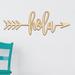 Winston Porter Hola Arrow Wood Sign Home Gallery Wall Decor in White | 13 H x 36 W in | Wayfair 92ED6EFF00284B40852CE0E3AACEE866