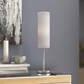 Ivy Bronx Mirfield 18" Satin Chrome Table Lamp Glass/Metal in White | 18 H x 4 W x 4 D in | Wayfair WLGN8117 37665475