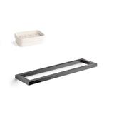 WS Bath Collections Gerla 2 Piece Bathroom Hardware Set Metal in Gray/Black | Wayfair Gerla 51708.33+5147
