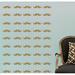 Wallums Wall Decor Mini Mustaches Wall Decal Vinyl in Brown | 16 H x 26 W in | Wayfair objects-mustache-minis-5x2_GLD