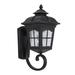 Yosemite Home Decor Amelia Outdoor Wall Lantern Glass/Metal in Brown | 17.25 H x 7 W x 9.75 D in | Wayfair FL5214ORB-S