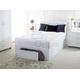 Faux White Leather Divan Bed Including MATTRESSES | HEADBOARD | Storage Drawers by Comfy Deluxe LTD (4FT 1 Drawers, White Leather)