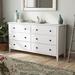 Grain Wood Furniture Greenport 6 Drawer 63.75" Solid Wood Double Dresser Wood in Brown/Gray/Green | 33.25 H x 63.75 W x 18 D in | Wayfair GP0505