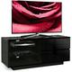 Centurion Gallus High Gloss Black with 2-Gloss Black Drawers & 3-Shelf 26"-55" LED/OLED/LCD TV Cabinet - Fully Assembled