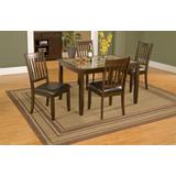 Capitola Faux Marble 5 Piece Dinette Set in Espresso - Alpine 553