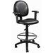 Boss Office Products B1691-CS Black Caressoft Drafting Stools w/ Adj Arms & Footring