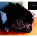 "Chocolate Bowron Single Sided Longwool 24"" Sq Floor Pillow - MCOLWS60UMS-CH"