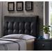 Hillsdale Furniture Lusso Full Upholstered Headboard, Black Faux Leather - 1281-470