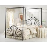 Hillsdale Furniture Dover King Metal Canopy Bed, Textured Black - 348BKPR