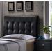 Hillsdale Furniture Lusso Queen Upholstered Headboard with Frame, Black Faux Leather - 1281HQR