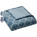 "Beautyrest Heated Ogee 60x70"" Throw in Teal - Olliix BR54-0778"