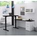 Pro-Concept Plus Height Adjustable L-Desk in White & Deep Grey - Bestar 110895-17