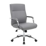 Boss Office Products B696C-GY Modern Executive Conference Chair in Grey