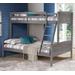 Twin Over Full Louver Bunkbed in Antique Gray - Donco 2012-TFAG