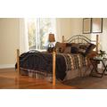 Hillsdale Furniture Winsloh Metal King Bed with Frame and Oak Wood Posts, Black - 164BKR