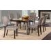 Hillsdale Furniture Emerson Wood 7 Piece Rectangle Dining Set with Upholstered Dining Chairs, Gray Sheesham - 5925DTBC7